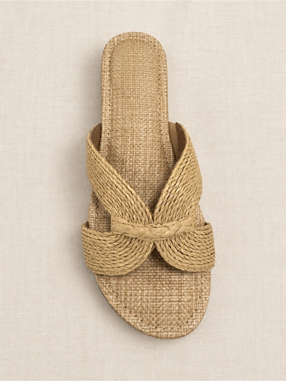 Dolce Vita Gleva Natural Woven Raffia Platform Slide Sandals Size 10 NWOT